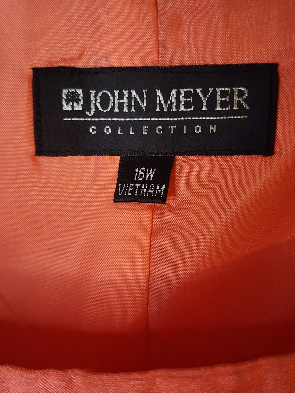 John Meyer Collection Coral-Peach Women's 2pcs Set Blazer With Matching Dress.
